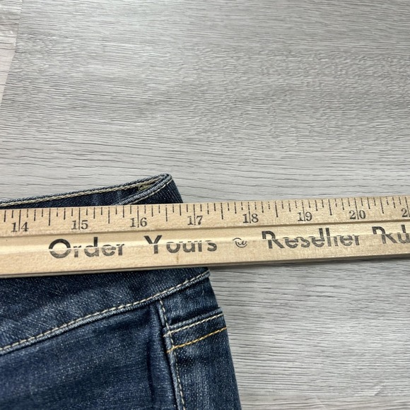 American Eagle Artist Jeans Womens 12 Tall Blue Stretch Flare Bootcut Denim - Picture 10 of 15